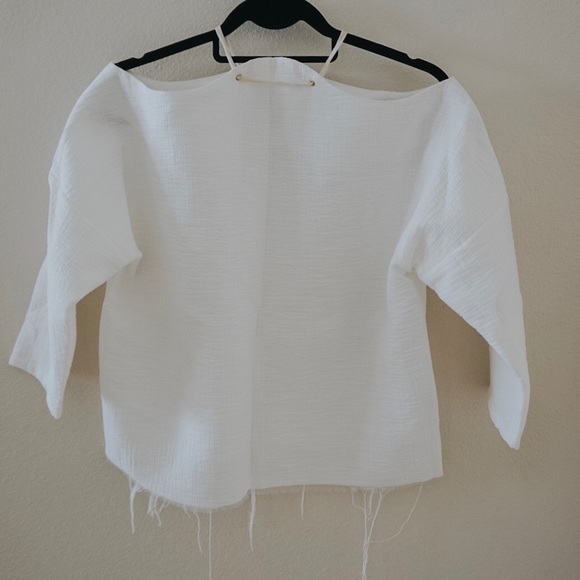 Rachel Comey Double Lined Linen Blouse w/ Tie - Picture 2 of 3